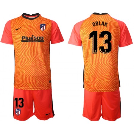 Billige Fotballdrakter Atlético Madrid Jan Oblak 13 Keeper Barn draktsett 2020/21 M003 Kortermet